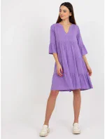 Dámské šaty model 18339354 fialové - FPrice