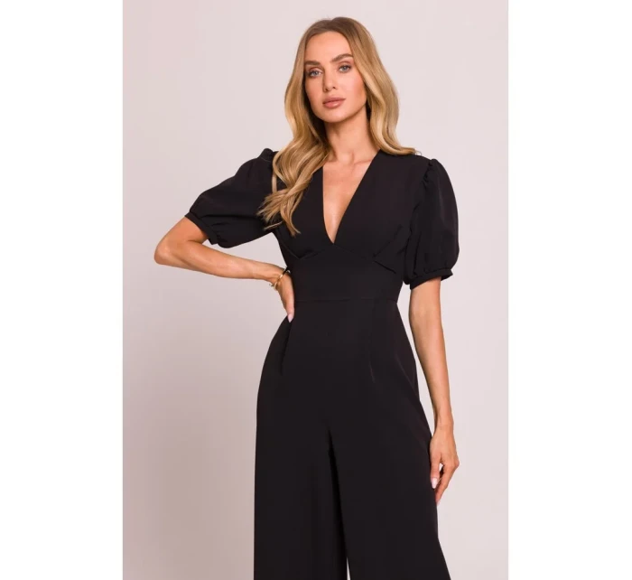 model 20970746 Kombinéza s puff rukávy černá - Moe