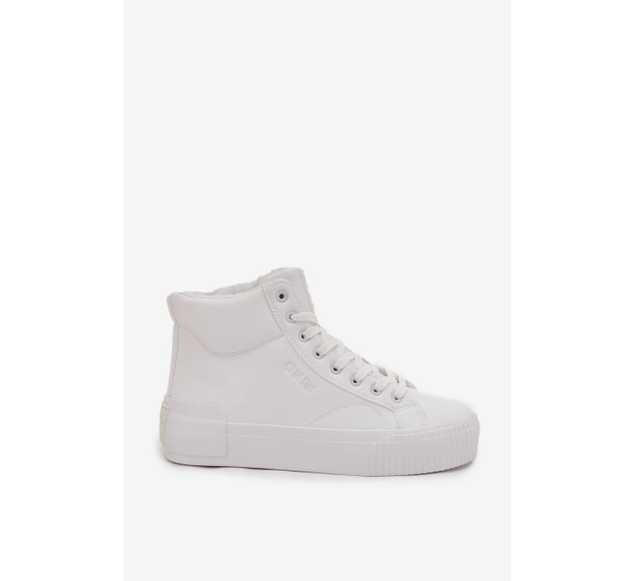 Dámske zateplené tenisky na platforme Big Star - biele Dámske zateplené tenisky na platforme Big Star - biele