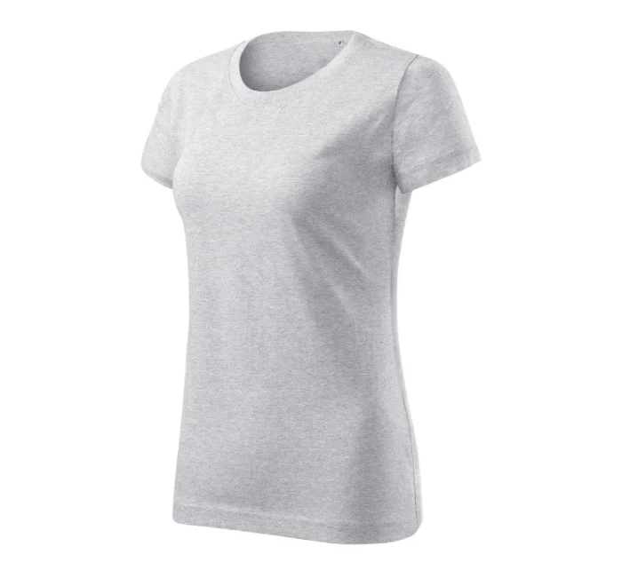 Základné voľné tričko svetlo šedé
