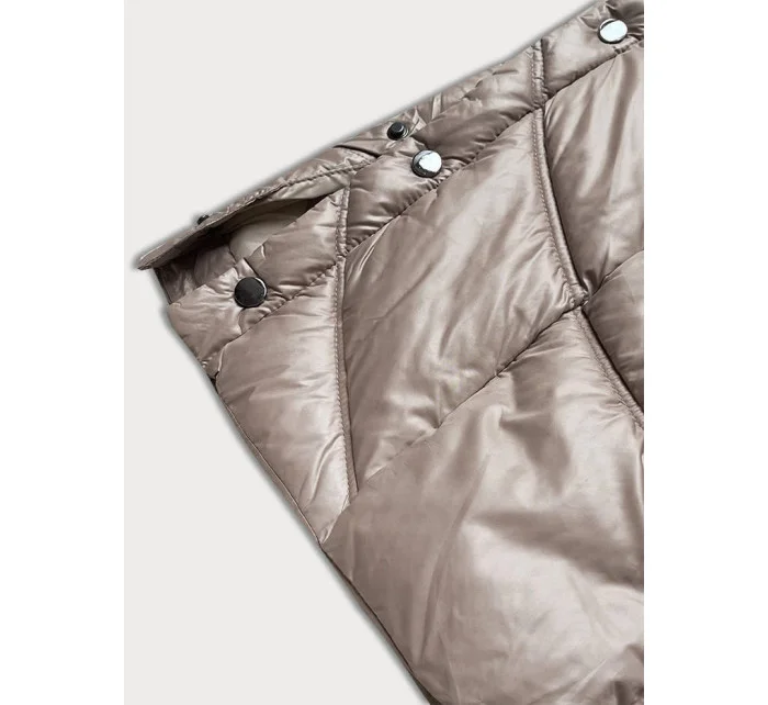 Ľahká dlhá dámska bunda v ťavej farbe (H-203)