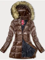 Hnědá dámská prošívaná bunda pro přechodné období model 18894367 - LHD Hnědá dámská prošívaná bunda pro přechodné období model 18894367 - LHD