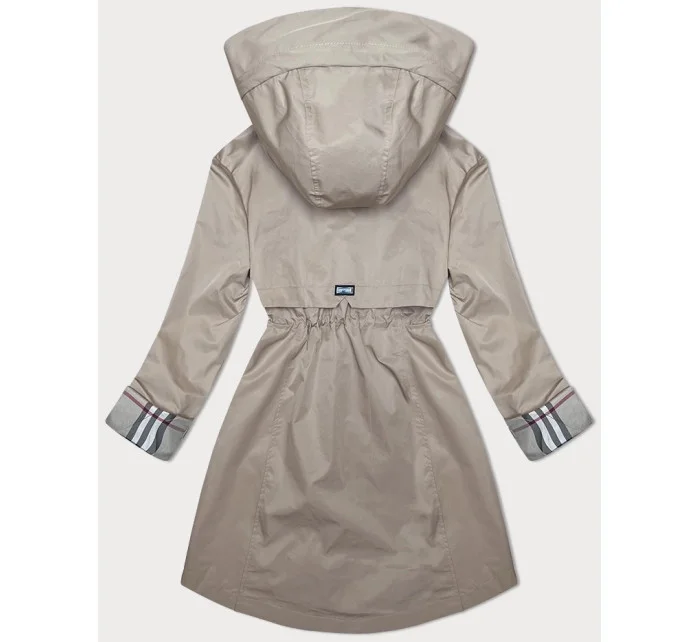 Tmavobéžová bunda parka s ozdobnou podšívkou BH Forever (2) (BH-2401) Tmavobéžová bunda parka s ozdobnou podšívkou BH Forever (2) (BH-2401)