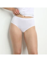 Dámske bavlnené nohavičky 2 ks DIM COTTON BIO MIDISLIP 2x - DIM - biela