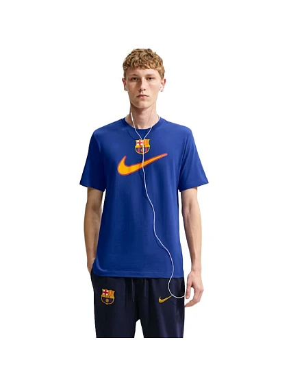 Pánske tričko Nike FC Barcelona Swoosh, modré, IQ5042 455