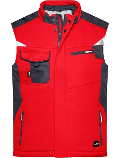 JN 825 Pracovní zimní softshellová vesta Strong model 22491343 red/black - Daiber