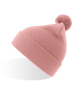 Kid WindS Dětská pletená čepice s bambulí pink model 22456279 - Atlantis Headwear