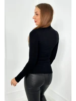 Halenka z viskózy se model 19049192 motivem černá - K-Fashion