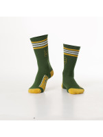 Pánske zelené športové ponožky s nápisom