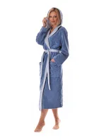 Dámsky župan Tampa duo s kapucňou 3959 denim light - Vestis