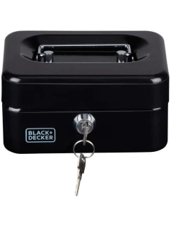 KOVOVÁ KASA NA DOKUMENTY 15x8x11,8 CM BLACK + DECKER