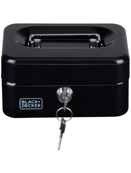 KOVOVÁ KASA NA DOKUMENTY 15x8x11,8 CM BLACK + DECKER