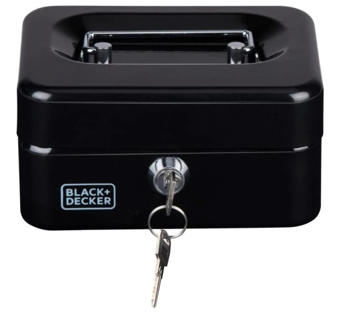 KOVOVÁ KASA NA DOKUMENTY 15x8x11,8 CM BLACK + DECKER