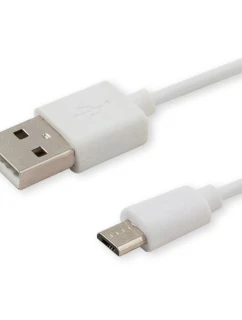Kábel SAVIO CL-123 (Micro USB - USB 2.0 ; 1 m; biely)