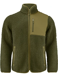 Fleece Men Pánská fleecová bunda Sherpa "TwoTone" moss green model 22453527 - James Harvest