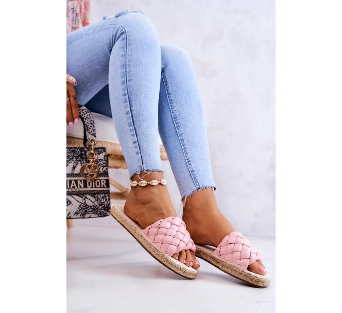 Kožené pletené pantofle Big Star model 21580662 Růžová - Big Star Shoes