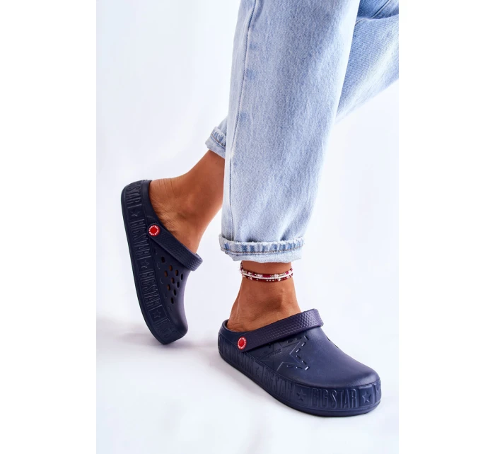 Dámské světlé pantofle Big Star model 21593810 námořnická modrá - Big Star Shoes