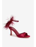 Sandály Na Podpatku S Bordové model 21757820 - Boto