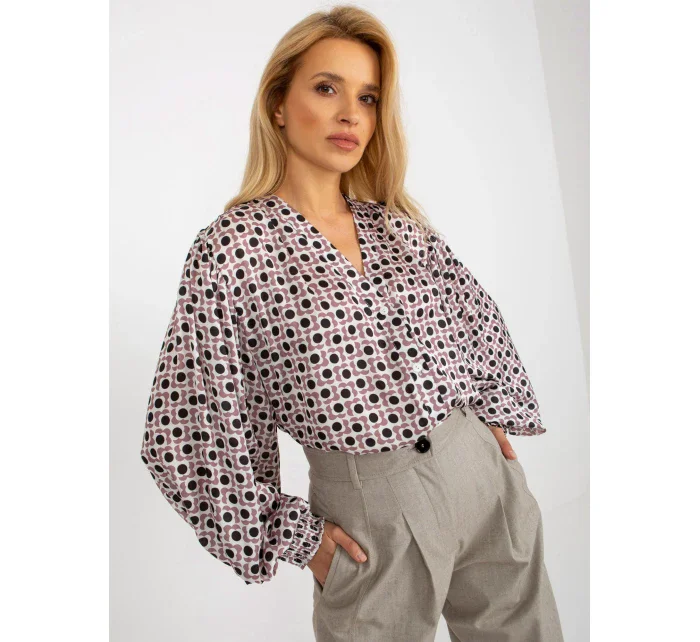 Dámska košeľa LK KS 509017.64 tmavo ružová - FPrice