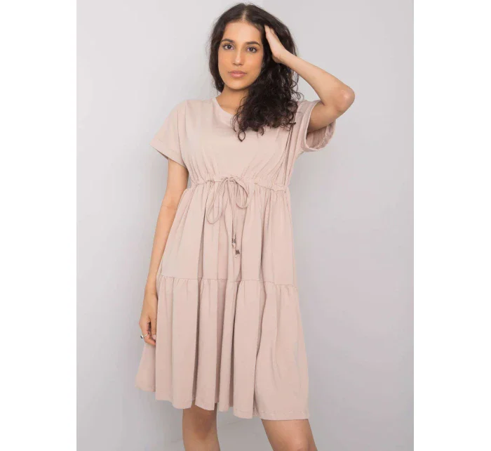 Šaty RV SK model 15565755 béžová - FPrice Šaty RV SK model 15565755 béžová - FPrice