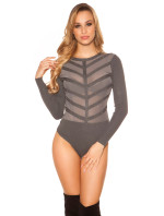 Sexy fine knit body with mesh and studs