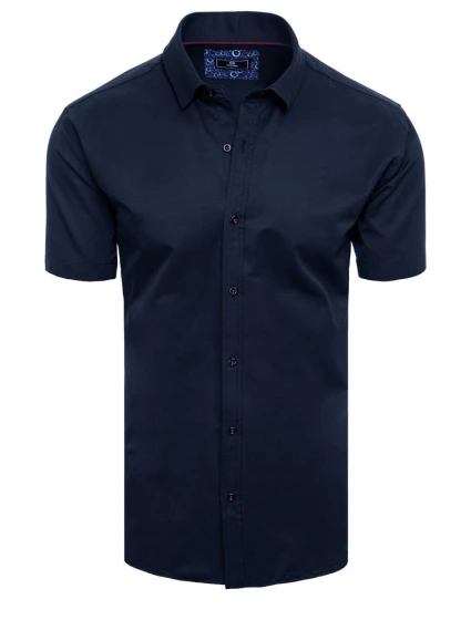 Pánske tmavomodré tričko s krátkym rukávom FashionStreet KX0984 Pánske tmavomodré tričko s krátkym rukávom FashionStreet KX0984