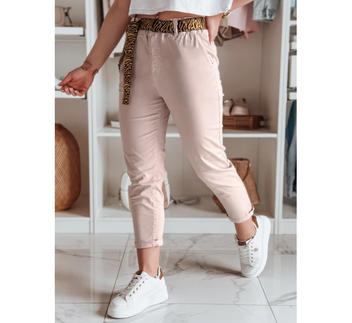 Dámské kalhoty s páskem růžové Dstreet model 21987157 - FashionStreet Dámské kalhoty s páskem růžové Dstreet model 21987157 - FashionStreet