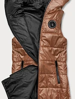 Vesta s geometrickým spodným dielom v karamelovej farbe (B0122-22)