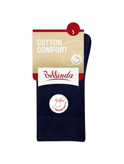 Dámské bavlněné ponožky s model 22214943 lemem COTTON COMFORT SOCKS tmavě modrá - Bellinda Dámské bavlněné ponožky s model 22214943 lemem COTTON COMFORT SOCKS tmavě modrá - Bellinda