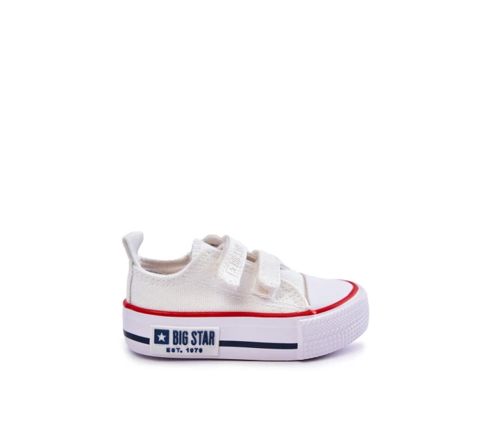 Dětské látkové tenisky se suchým zipem BIG STAR model 21594950 Bílá - Big Star Shoes
