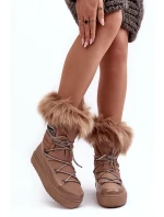 Dámské sněhule tmavě hnědé model 21635494 - Boto