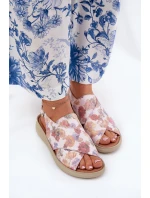 Sandały Damskie Z Eko Skóry W Kwiaty Multikolor Tosmelia Sandały Damskie Z Eko Skóry W Kwiaty Multikolor Tosmelia
