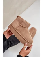 Dámske snežnice na platforme Ninala - tmavo béžové Dámske snežnice na platforme Ninala - tmavo béžové