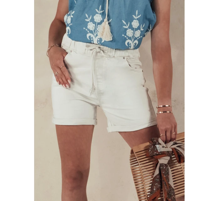 Dámské šortky BEACH beige Dstreet model 21977988 - FashionStreet Dámské šortky BEACH beige Dstreet model 21977988 - FashionStreet