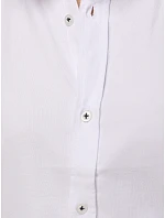 Pánska košeľa slim fit s krátkym rukávom, biela, FashionStreet KX1094