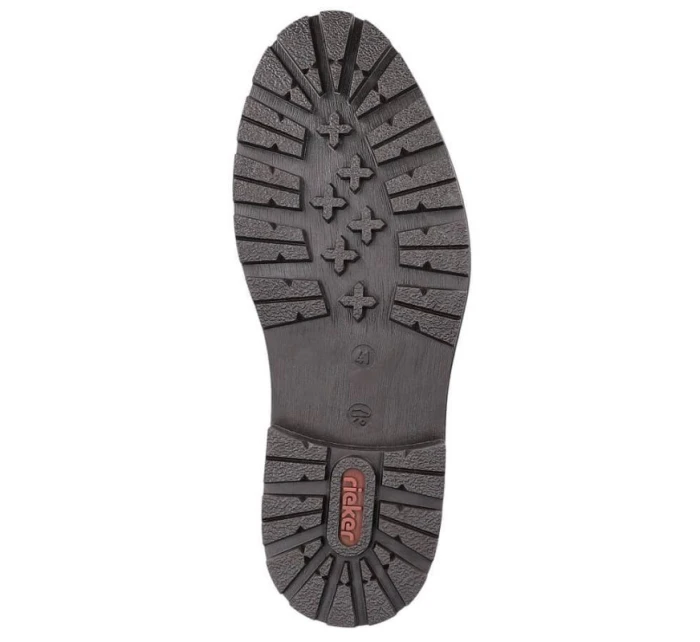 M model 20571632 vlněné zateplené kožené boty černé - Rieker