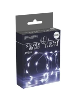 DRÔTENÉ SVETLÁ BATÉRIOVO OVLÁDANÉ GIRLANDY 80 LED STUDENÁ BIELA