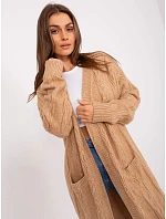 Kardigan AT SW model 22281210 camelowy - FPrice Kardigan AT SW model 22281210 camelowy - FPrice