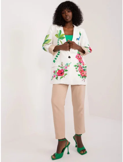 Dámska bunda DHJ MA 18525 15.43 Ecru mix vzor - FPrice