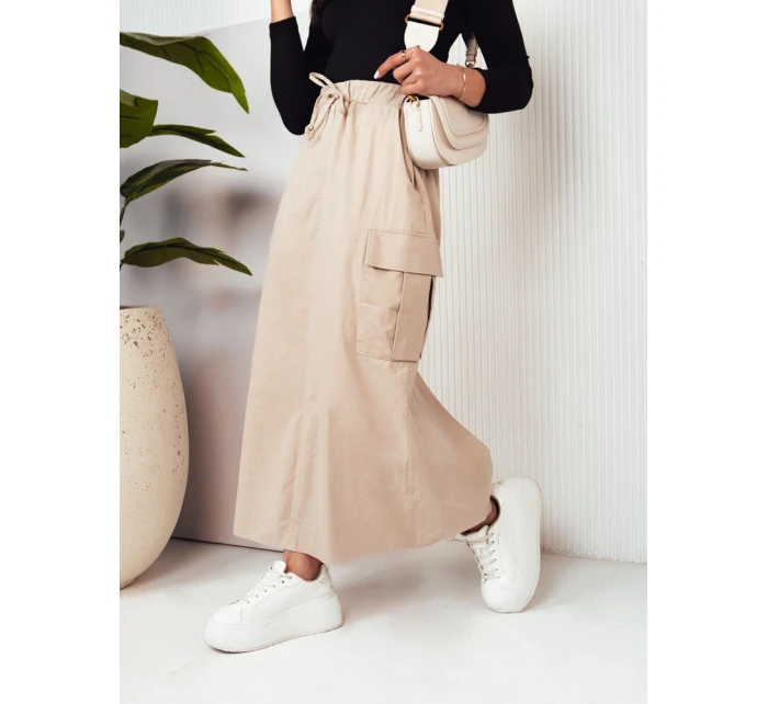 maxi sukně světle béžová Dstreet model 21975230 - FashionStreet