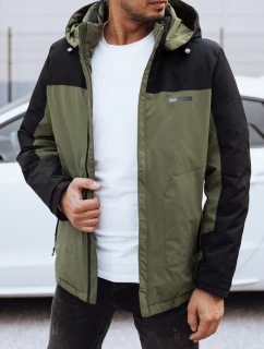 Pánska zimná bunda s odnímateľnou kapucňou zelená FashionStreet TX4913