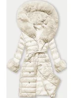 Dámsky kabát s gombíkmi vo farbe ecru (5M3160/1-254) Dámsky kabát s gombíkmi vo farbe ecru (5M3160/1-254)