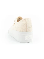 Lee Cooper Dámske šnurovacie športové topánky Beige Dámske tenisky na platforme