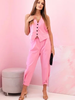 Súprava vesta + nohavice svetloružová