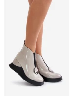 Boty Na Klínu Zateplené D&A Světle šedé model 21671894 - S.Barski