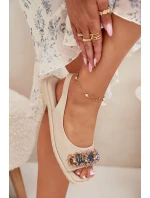 Dámské Ploché Sandály S  Béžové model 21698318 - S.Barski