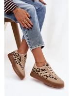 Dámské tenisky na platformě Panterka béžové Denissa Dámské tenisky na platformě Panterka béžové Denissa