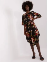 Sukienka LK SK model 18729779 czarno czerwony - FPrice Sukienka LK SK model 18729779 czarno czerwony - FPrice