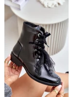 Lakované zateplené členkové topánky so zipsom S.Barski Black Lakované zateplené členkové topánky so zipsom S.Barski Black