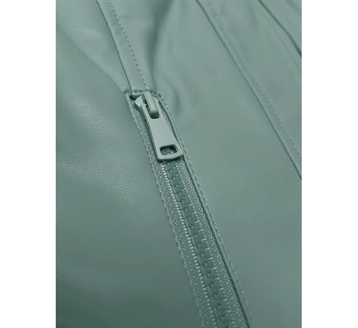 Dámska krátka bunda so stojačikom v mätovej farbe J Style (11Z8127)